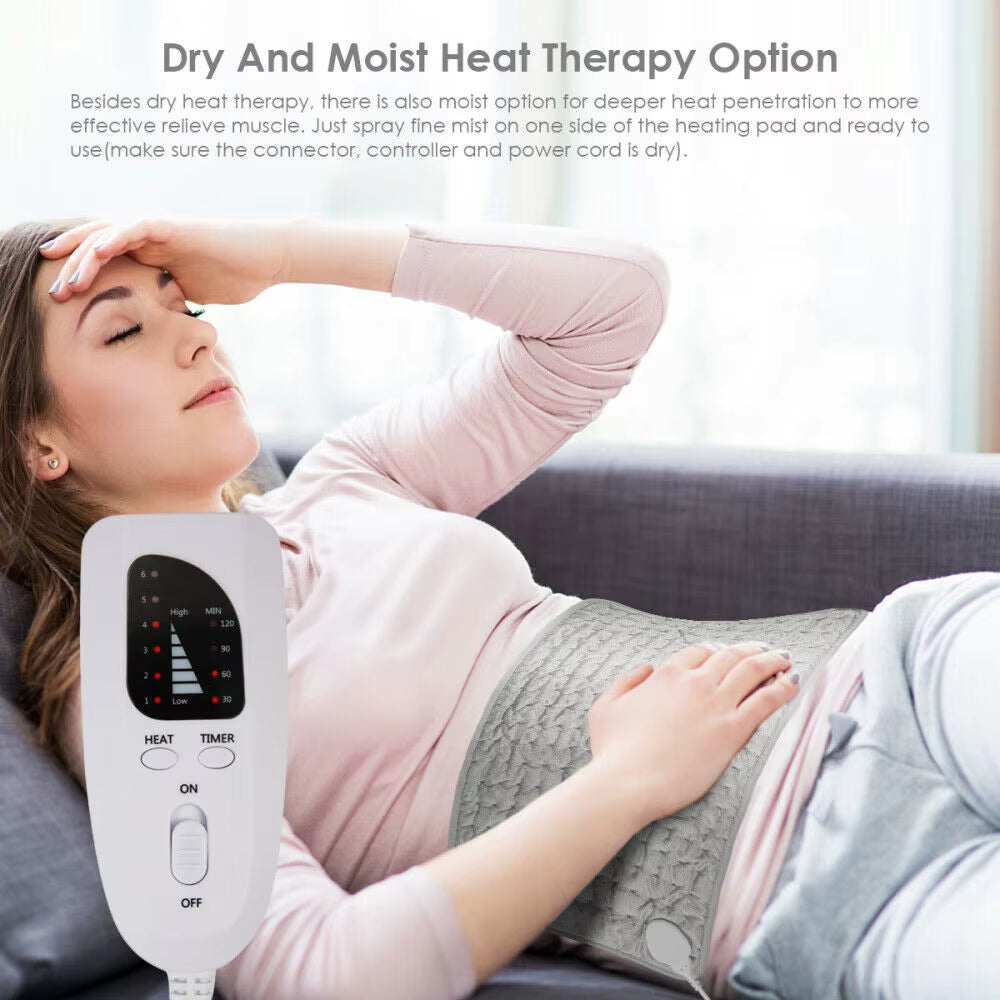110V-240V Electric Heating Pad Blanket Timer Physiotherapy Heating Pad for Shoulder Neck Back Spine Leg Pain Relief Winter Warm