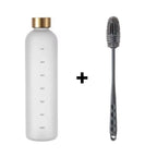 1 Liters Water Bottle Motivational Drinking Bottle Sports Water Bottles with Time Marker Stickers Portable Reusable Plastic Cups