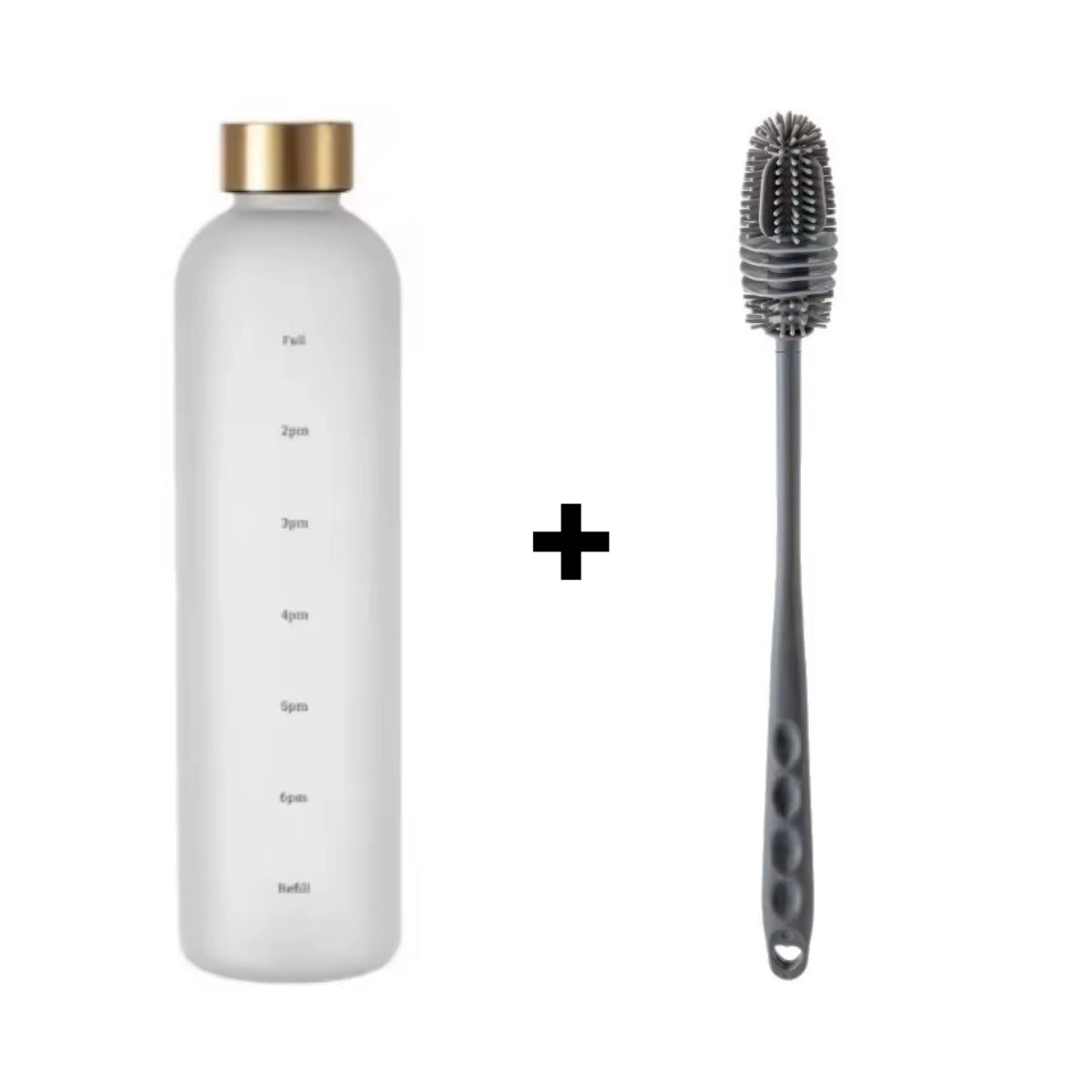 1 Liters Water Bottle Motivational Drinking Bottle Sports Water Bottles with Time Marker Stickers Portable Reusable Plastic Cups