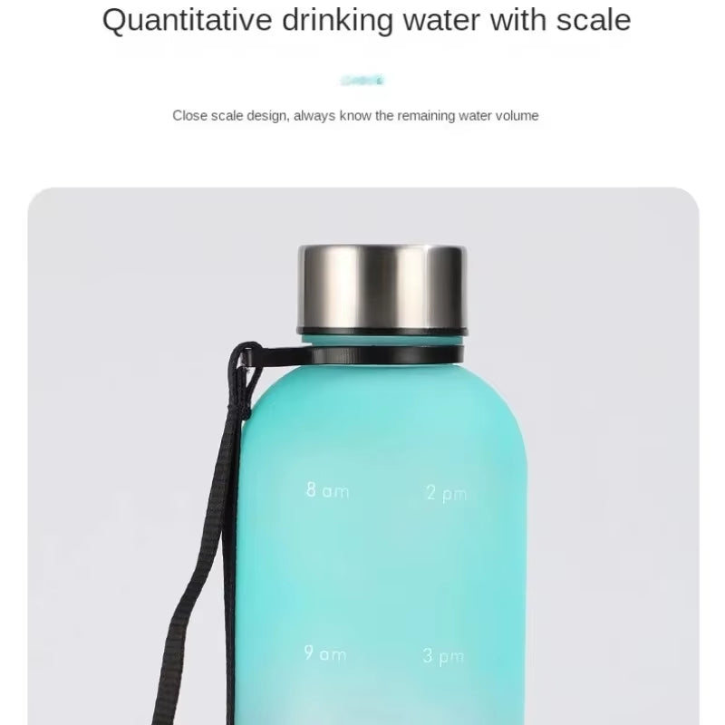 1 Liters Water Bottle Motivational Drinking Bottle Sports Water Bottles with Time Marker Stickers Portable Reusable Plastic Cups