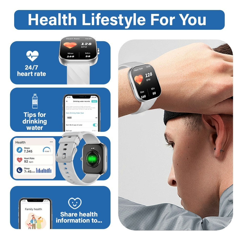 Smart Watch Men Women Fitness Tracker Blood Pressure Heart Rate Sport Watches UK