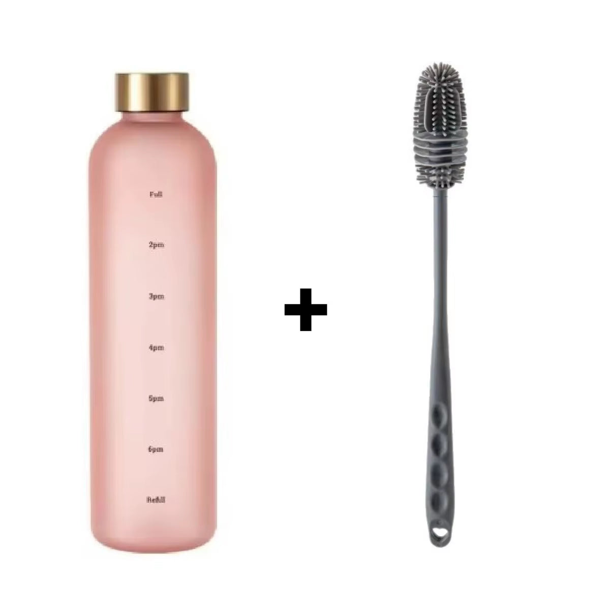 1 Liters Water Bottle Motivational Drinking Bottle Sports Water Bottles with Time Marker Stickers Portable Reusable Plastic Cups