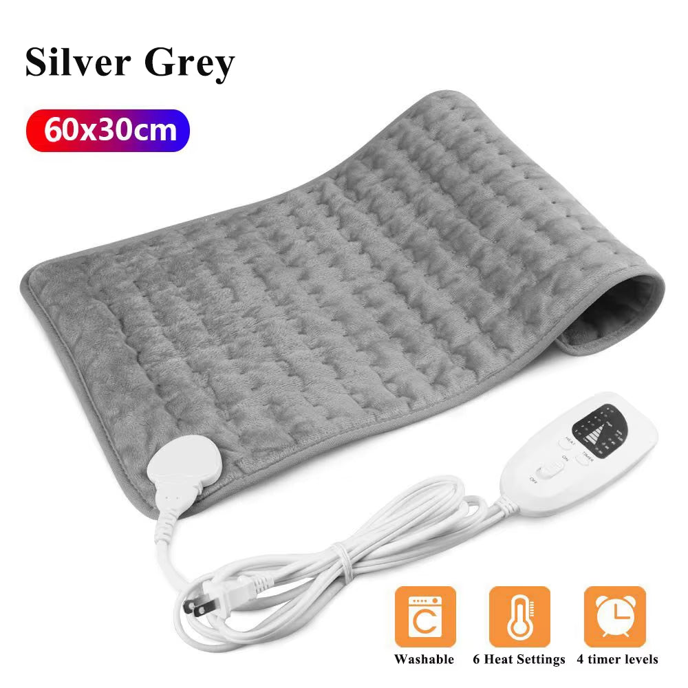 110V-240V Electric Heating Pad Blanket Timer Physiotherapy Heating Pad for Shoulder Neck Back Spine Leg Pain Relief Winter Warm