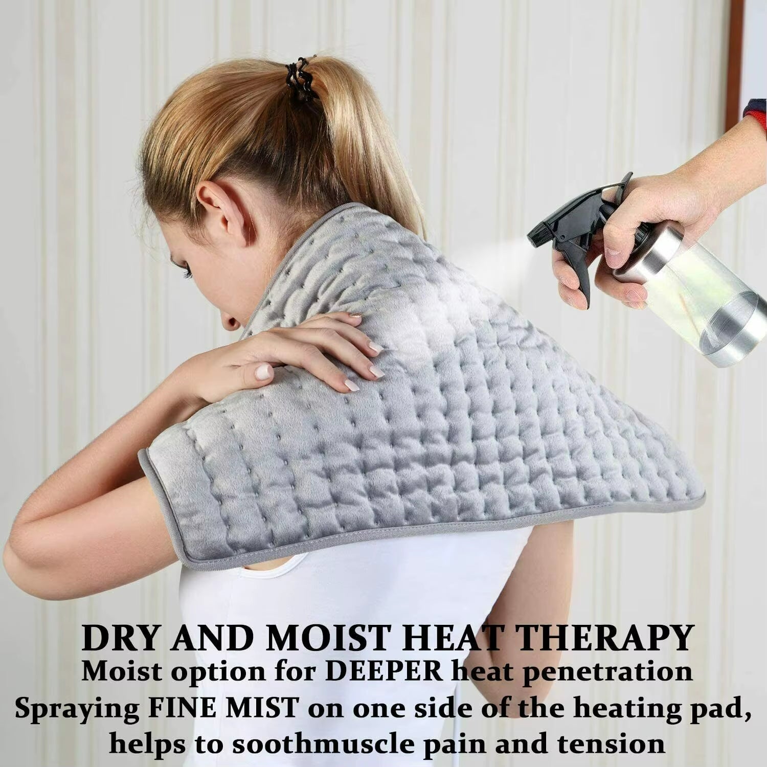 110V-240V Electric Heating Pad Blanket Timer Physiotherapy Heating Pad for Shoulder Neck Back Spine Leg Pain Relief Winter Warm