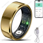 2025 Smart Ring Blood Pressure Heart Rate Sleep Monitoring Smartring IP68 & 5ATM Waterproof Multi-Sport Mode Smartring Man Women