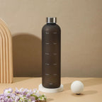 1 Liters Water Bottle Motivational Drinking Bottle Sports Water Bottles with Time Marker Stickers Portable Reusable Plastic Cups