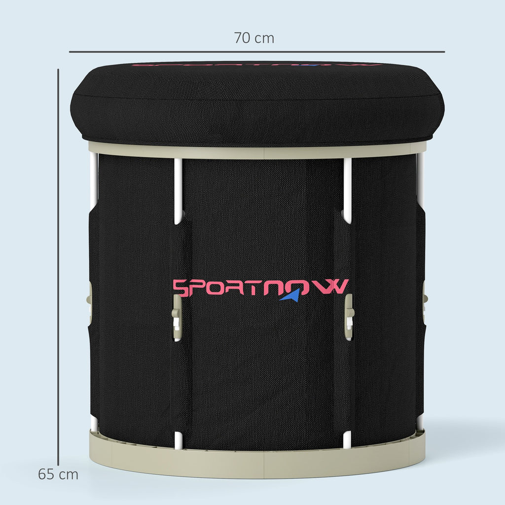 210L Outdoor Ice Bath Tub, Portable Cold Water Therapy Tub, Black