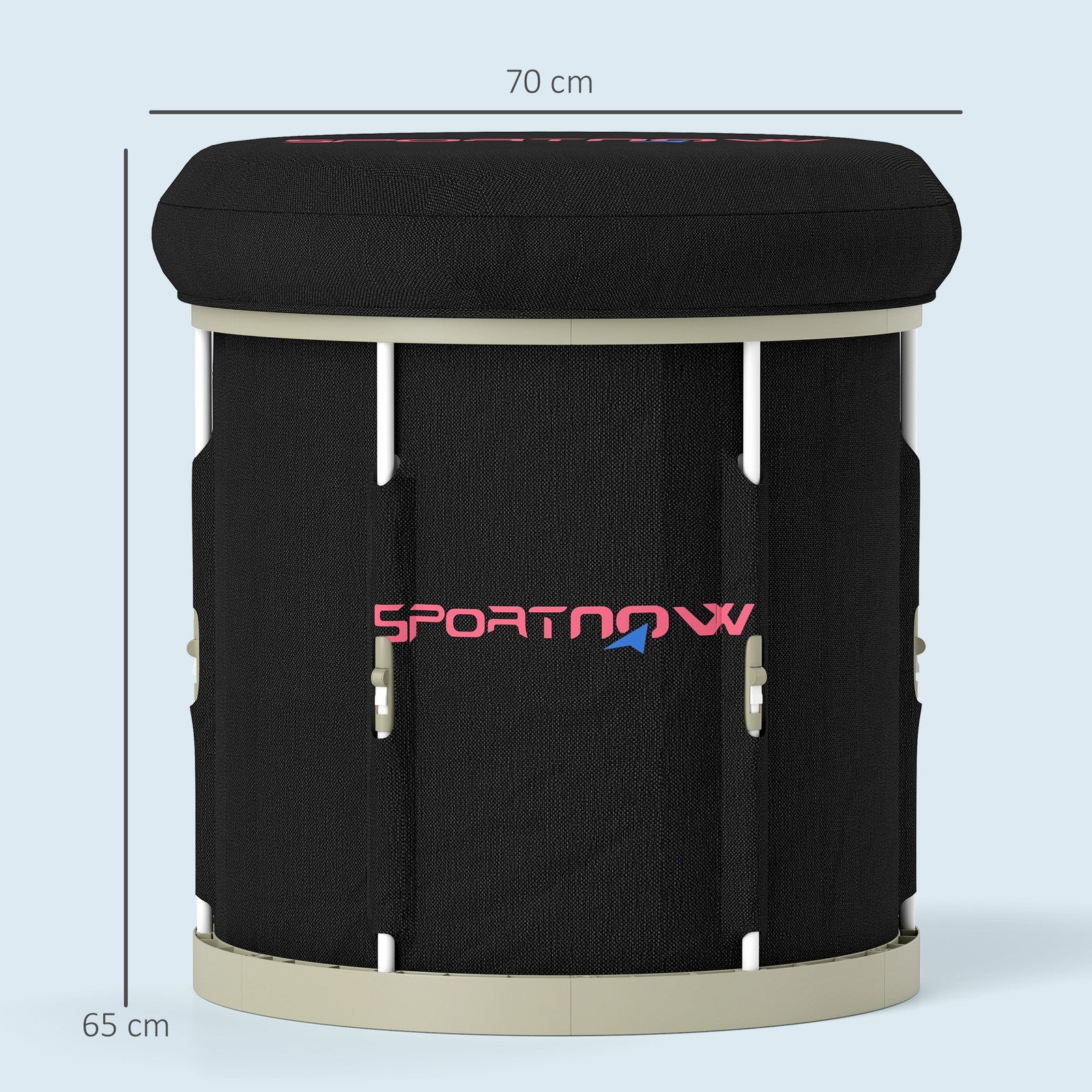 210L Outdoor Ice Bath Tub, Portable Cold Water Therapy Tub, Black