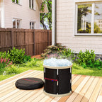 210L Outdoor Ice Bath Tub, Portable Cold Water Therapy Tub, Black