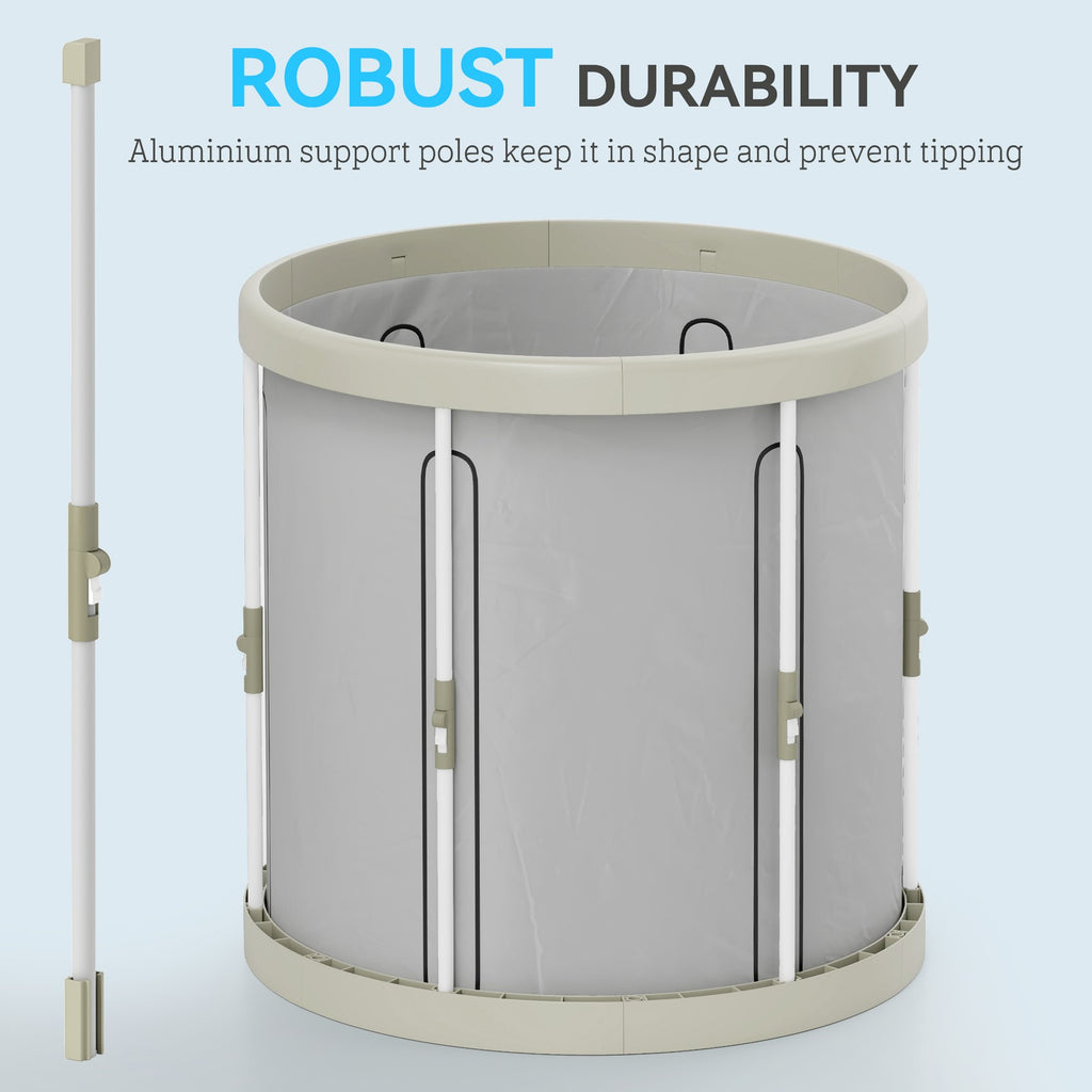 210L Outdoor Ice Bath Tub, Portable Cold Water Therapy Tub, Black